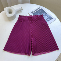 [issey miyake] Pleated Ice Silk Shorts Loose and Thin Pleated Shorts