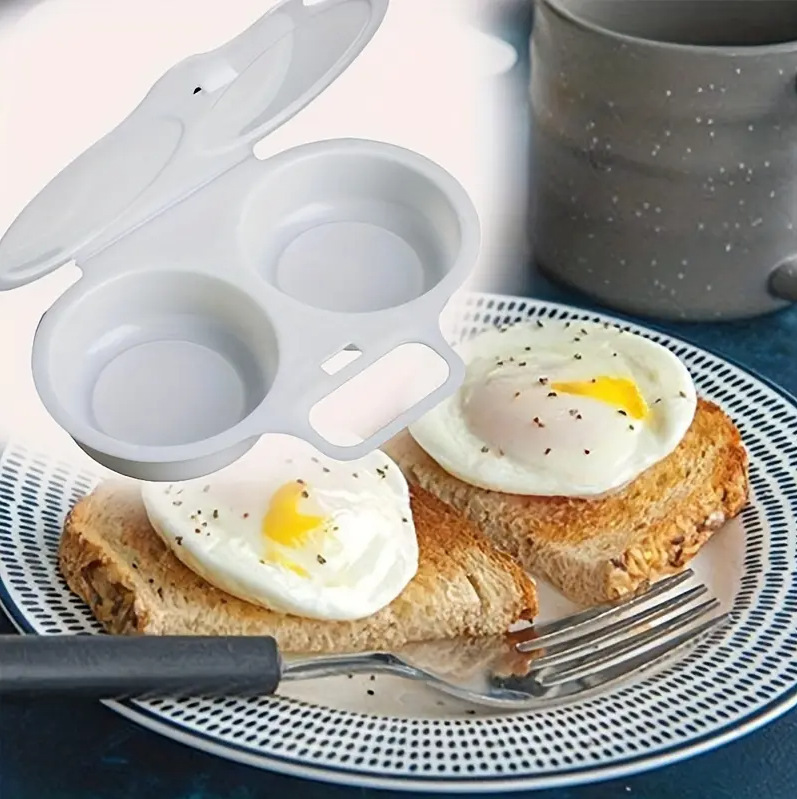 Premium Microwave Double Egg Steamer Box, Heat-Resistant Foolproof Egg Cooker