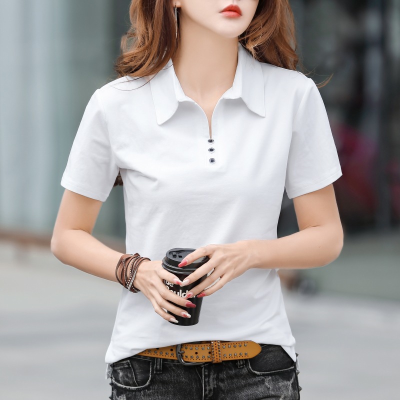 Large size lapels thin short-sleeved T-shirt