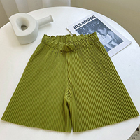 [issey miyake] Pleated Ice Silk Shorts Loose and Thin Pleated Shorts