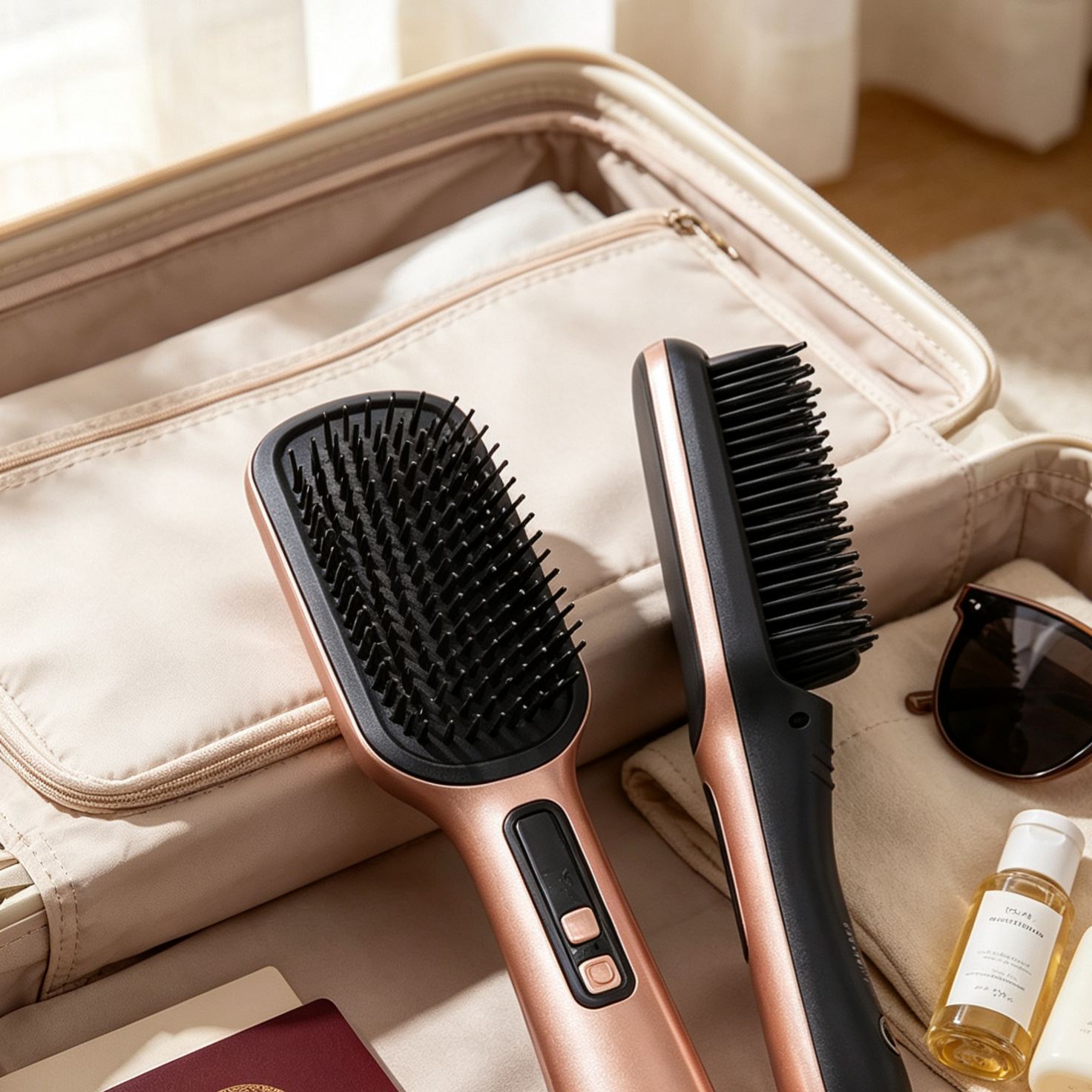 【Salon-grade Straight Hair】Ionic 2-in-1 Straightening Brush
