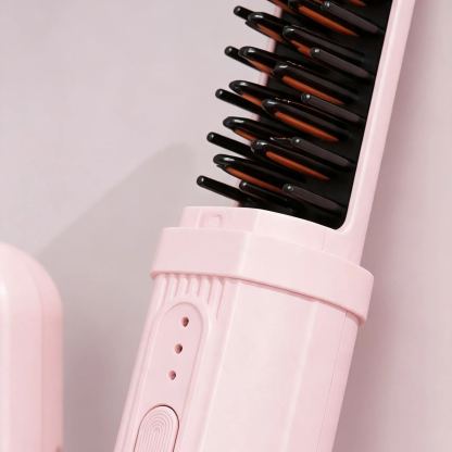 Cordless Ionic Rechargeable Wet and Dry Hair Straightening Brush