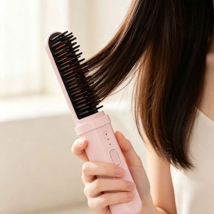 Cordless Ionic Rechargeable Wet and Dry Hair Straightening Brush
