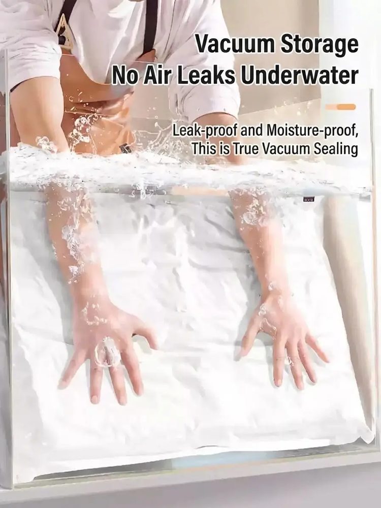 Thickened 3D Vacuum Compression Bag for Quilts, Clothes, and Down Jackets - No Pump Needed, Moisture