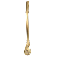 One-piece dual-purpose straw spoon