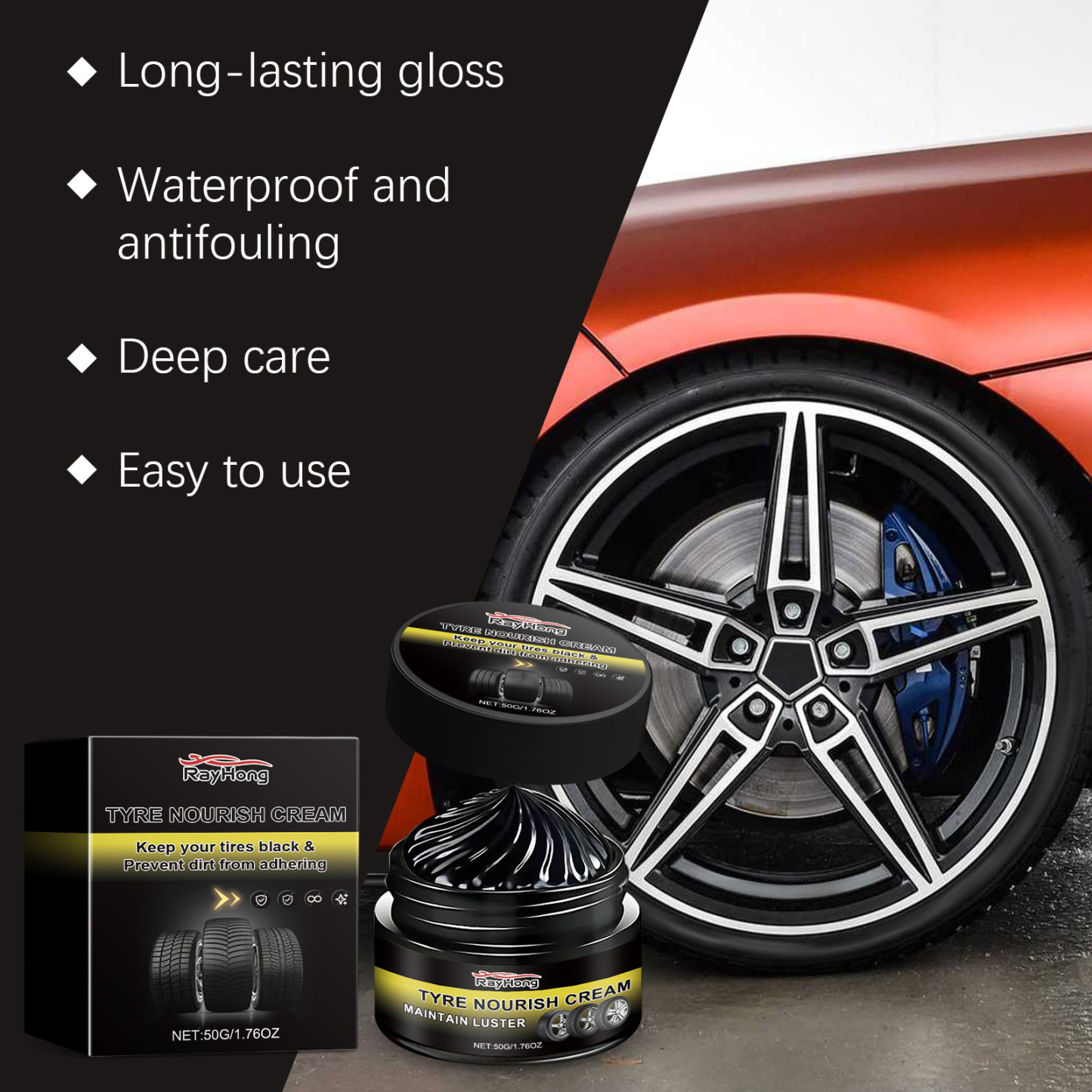 Car Tire Wheel Refinishing Longlasting Dust Removal Wax