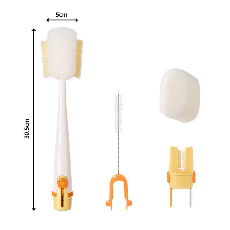 [One brush, five uses] Ultra-portable cup cleaning brush