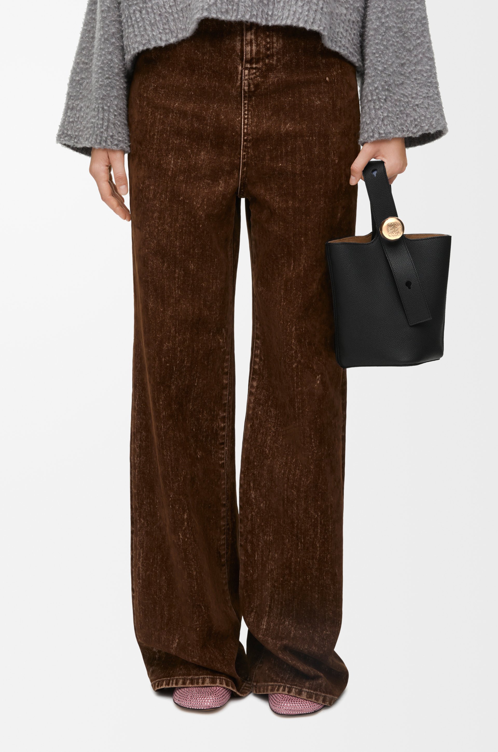 ペブル バケットバッグ ミニ（スムースカーフ）