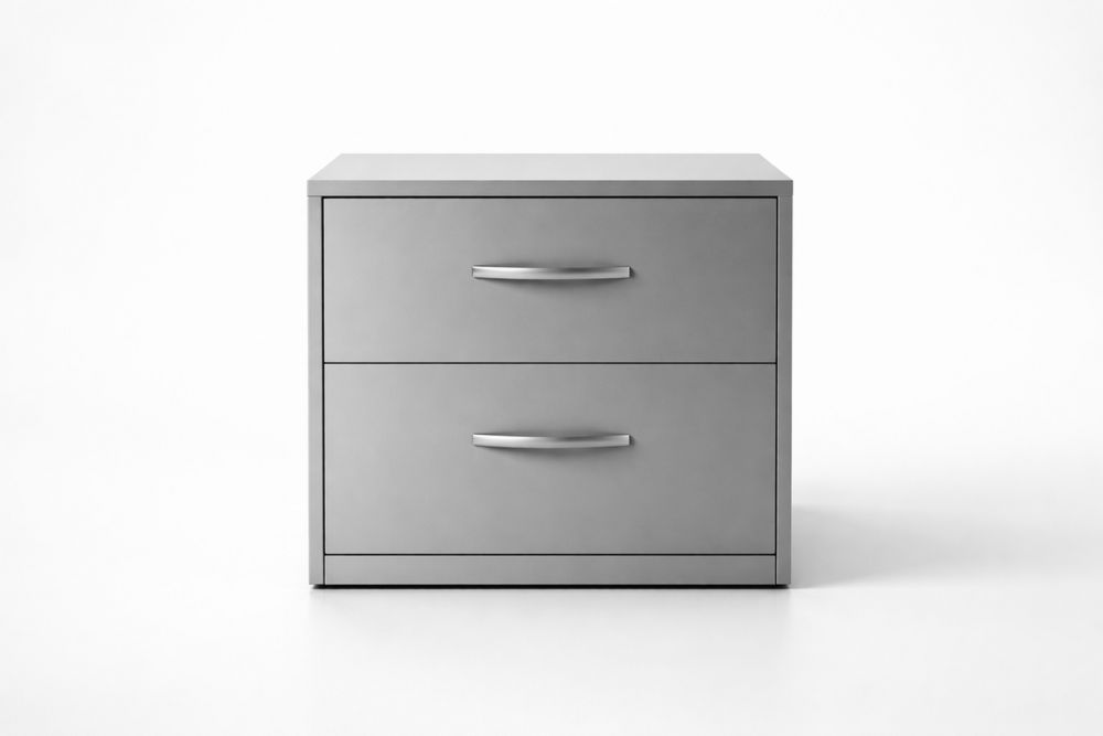 Steel Two-Drawer Filing Cabinet Grey
