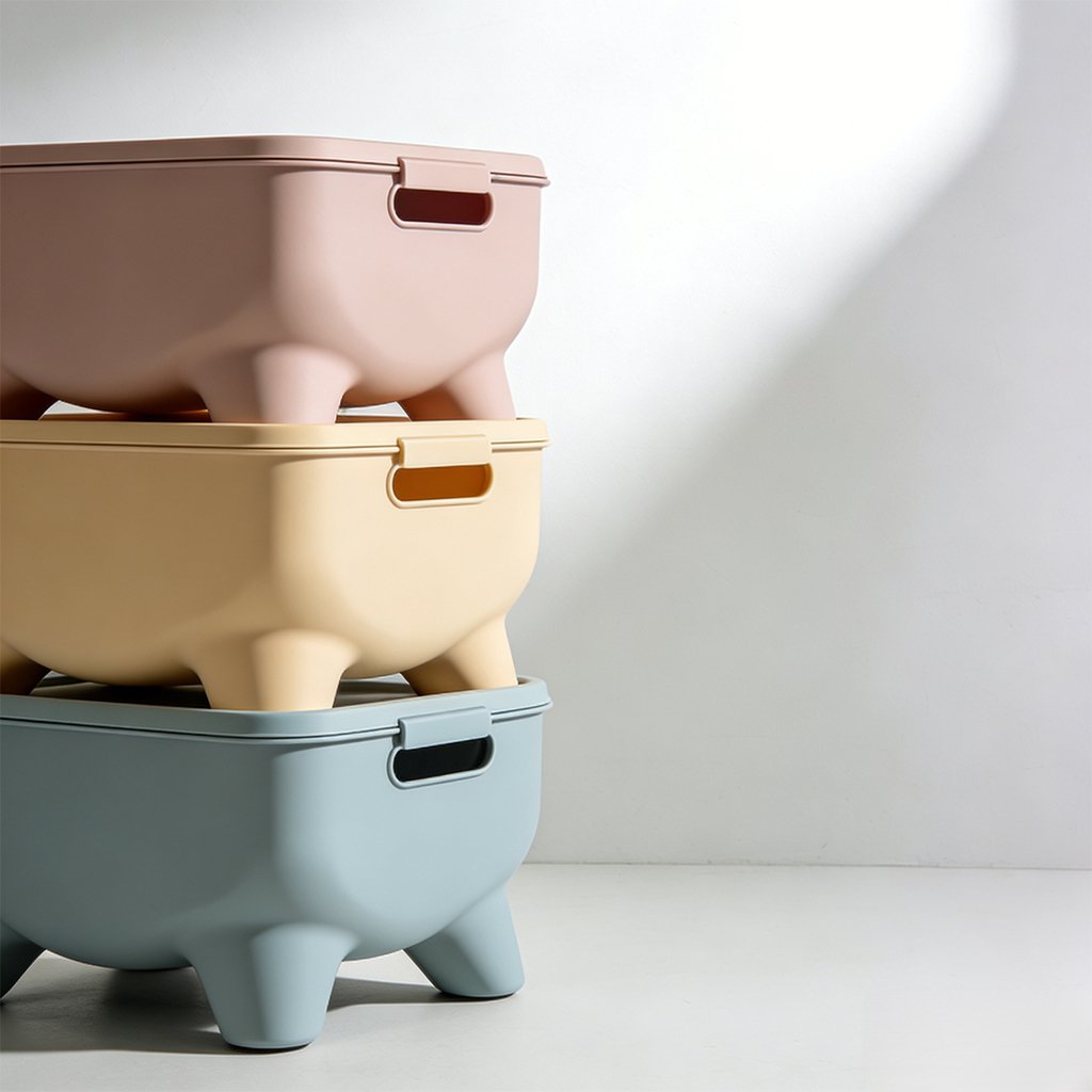 三層收納架放置於廚房使用情境