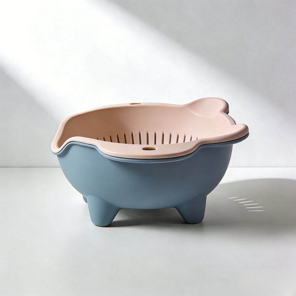 廚房蔬果瀝水籃多功能設計