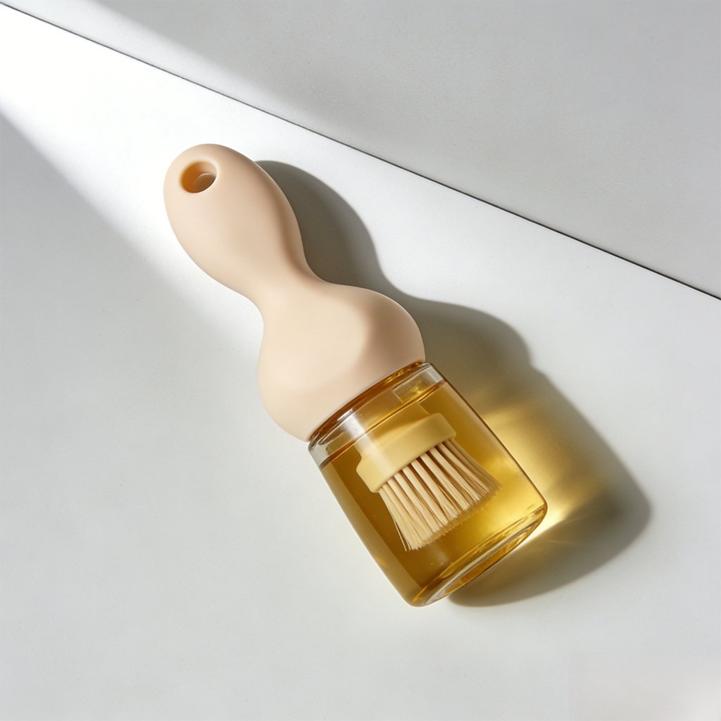 帶刷廚房油壺分裝瓶整體外觀