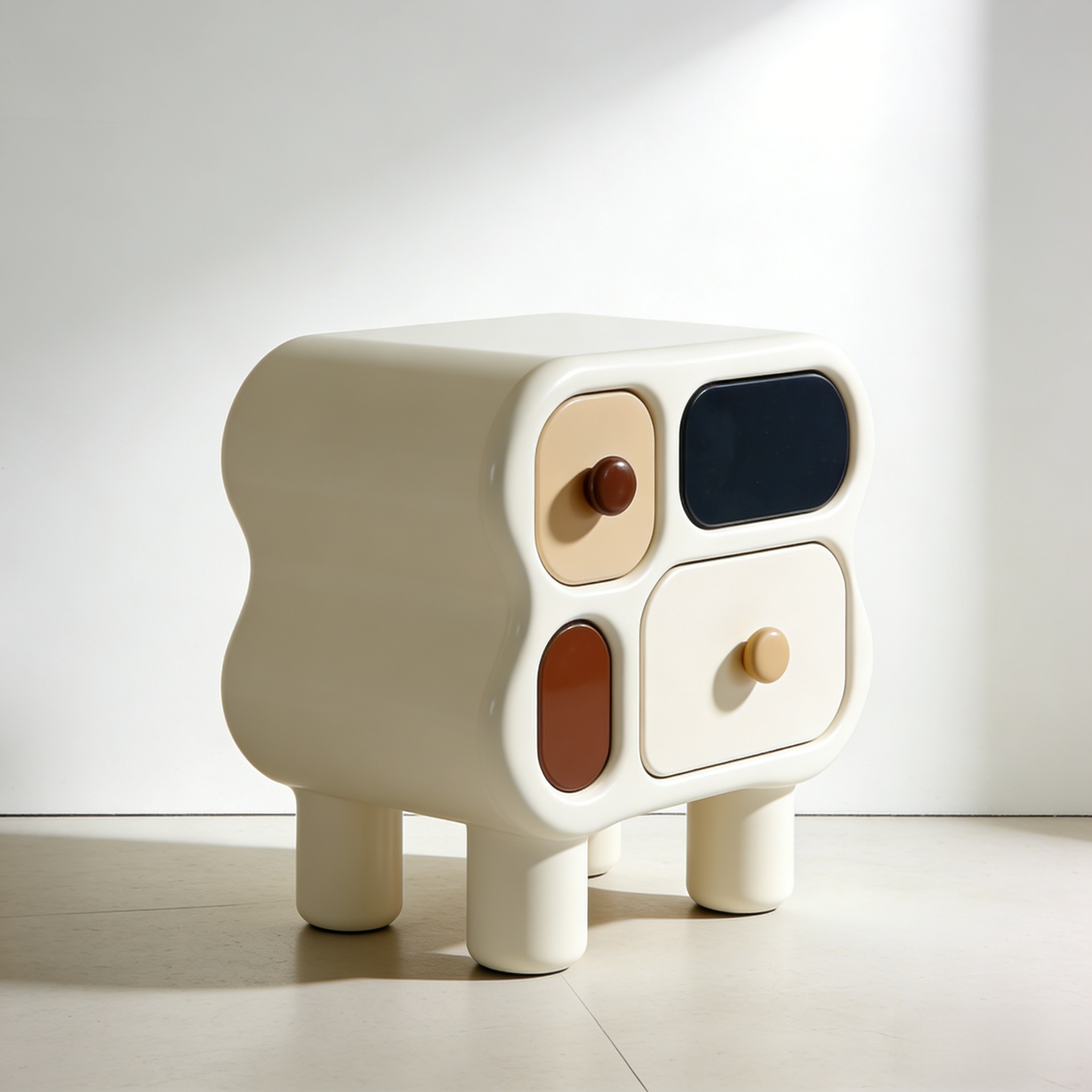 Solid Wood Multifunctional Bedside Table