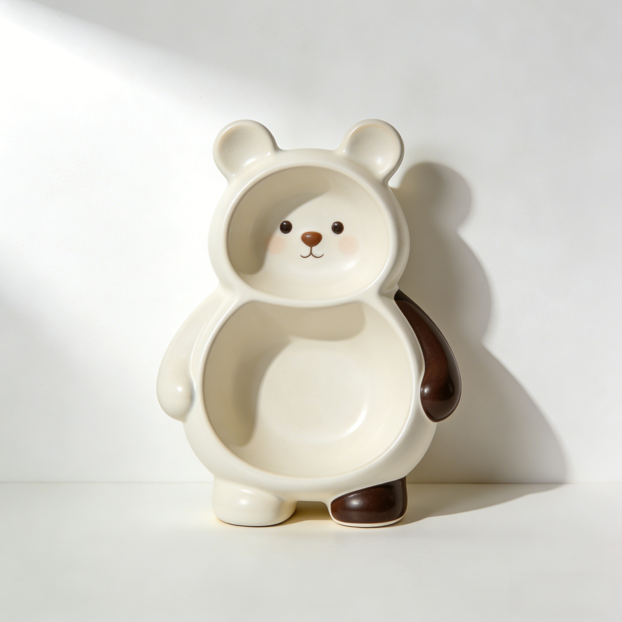 Kids' Ceramic Partitioned Bowls (Set of 6)