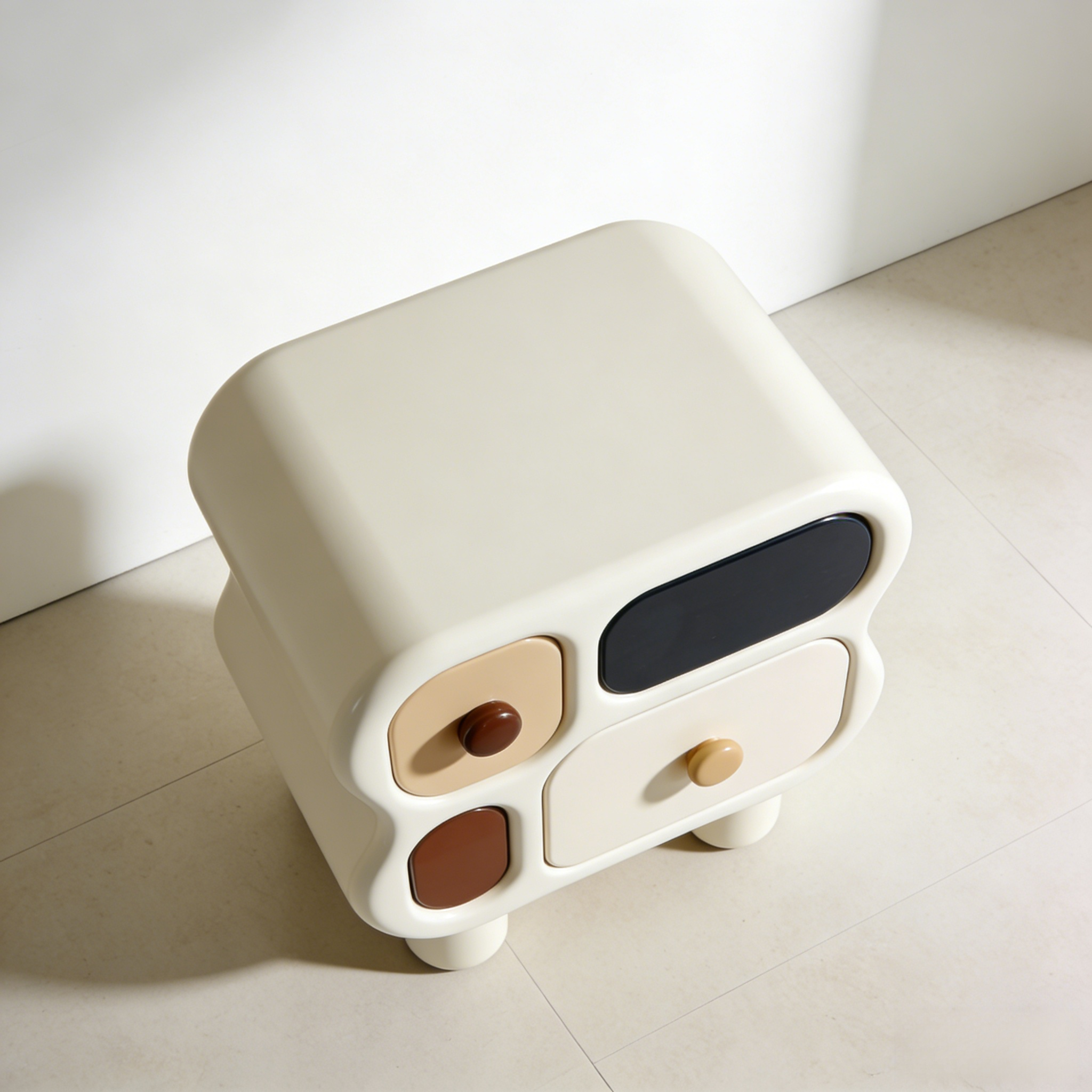 Solid Wood Multifunctional Bedside Table