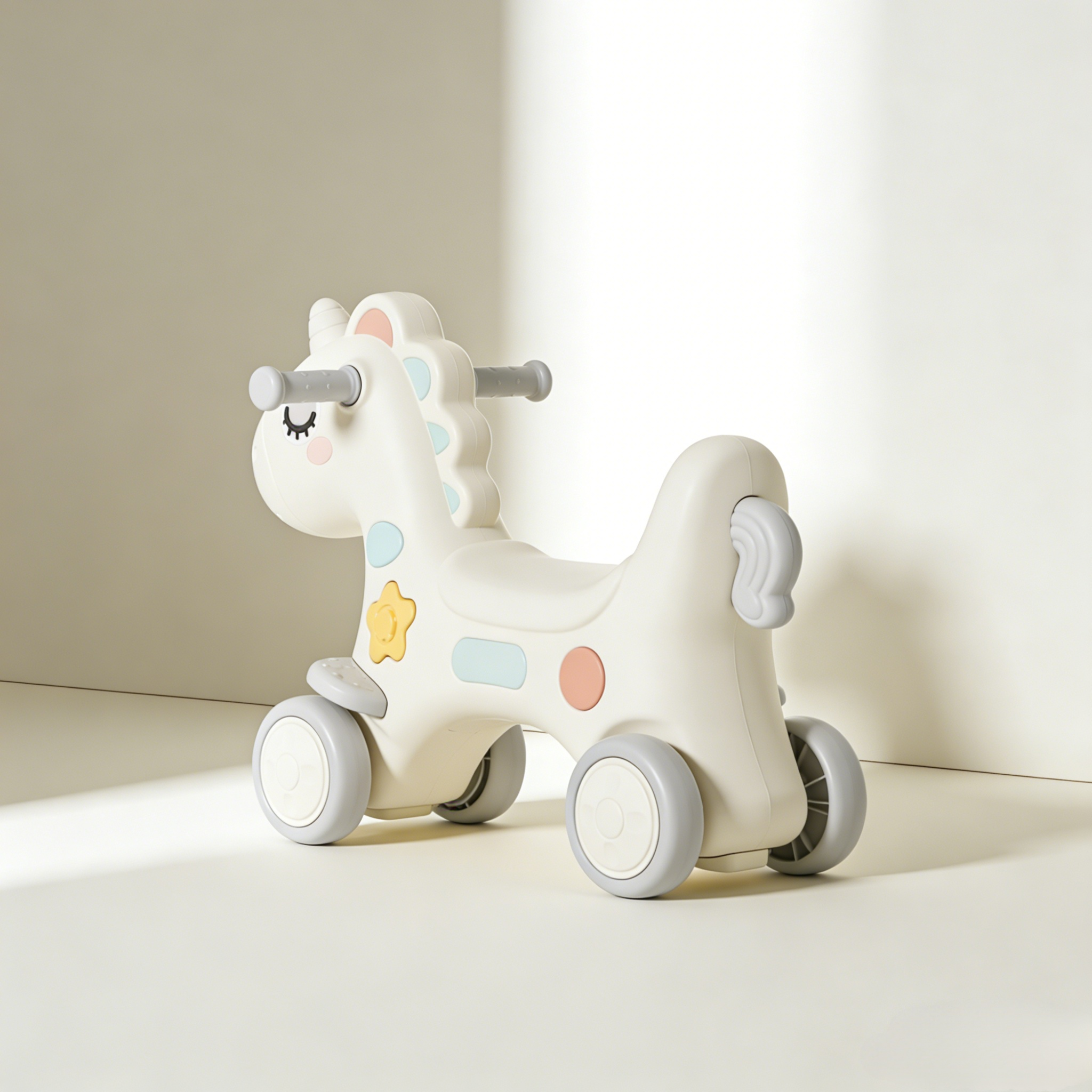 Baby Unicorn Riding Toy Car