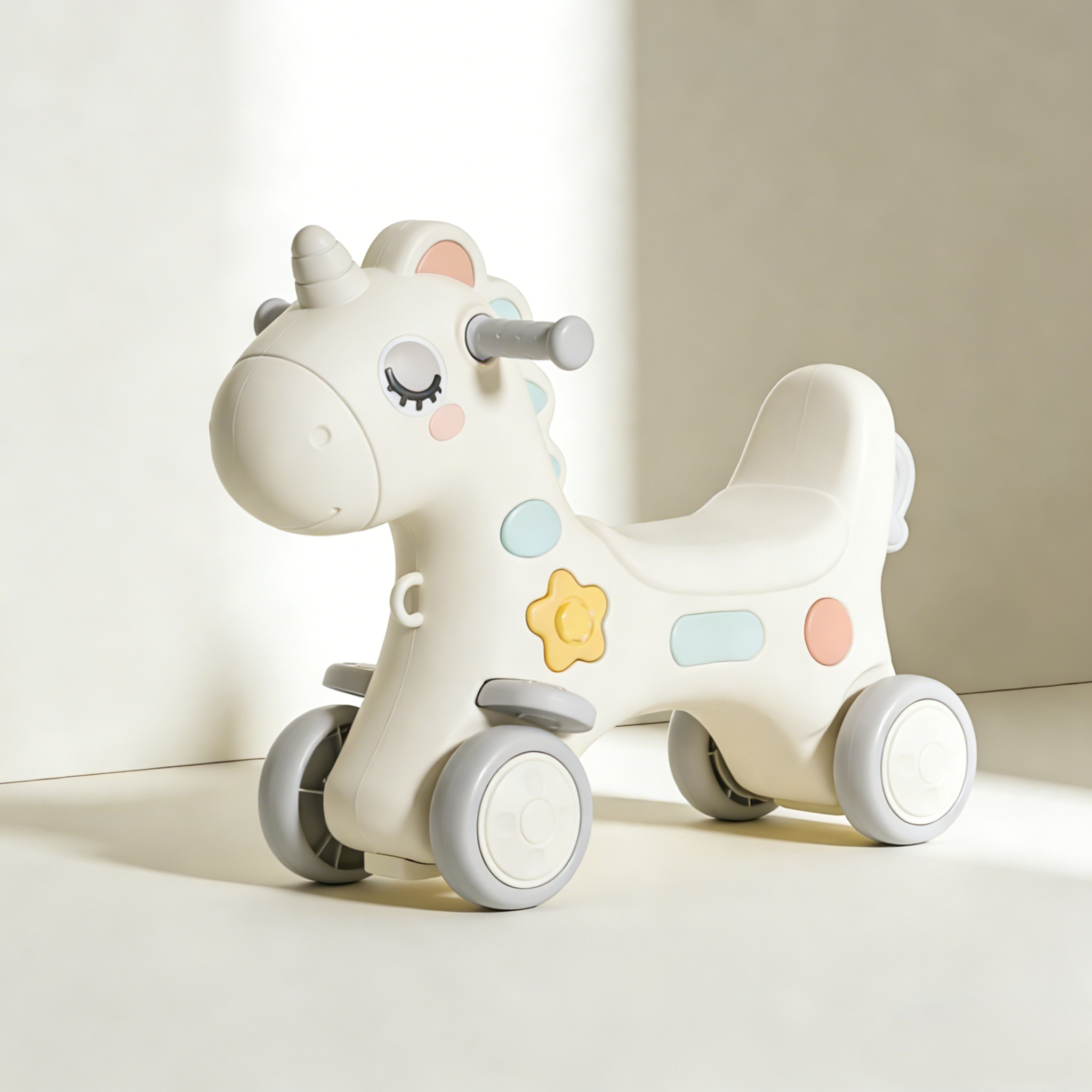 Baby Unicorn Riding Toy Car