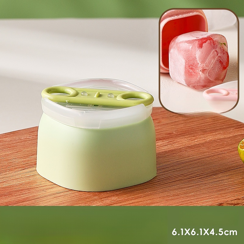 Soft silicone square ice cube mold