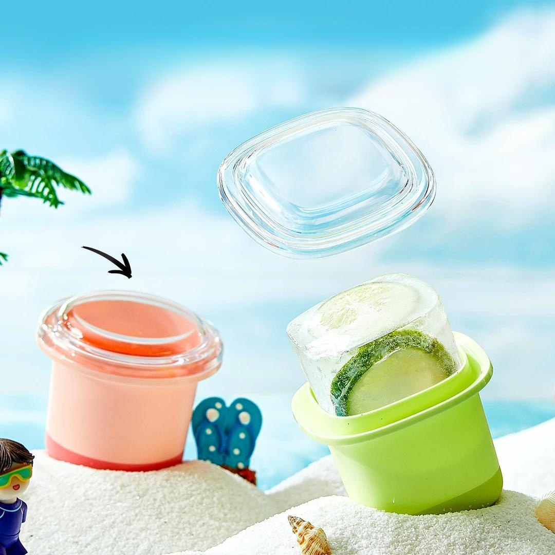 Single-compartment ice cube mold