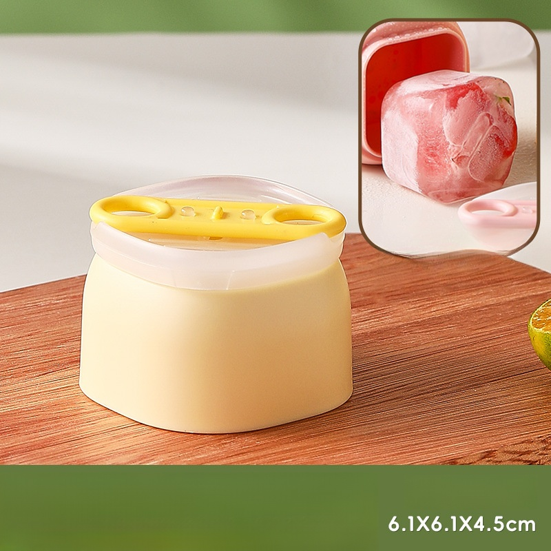 Soft silicone square ice cube mold