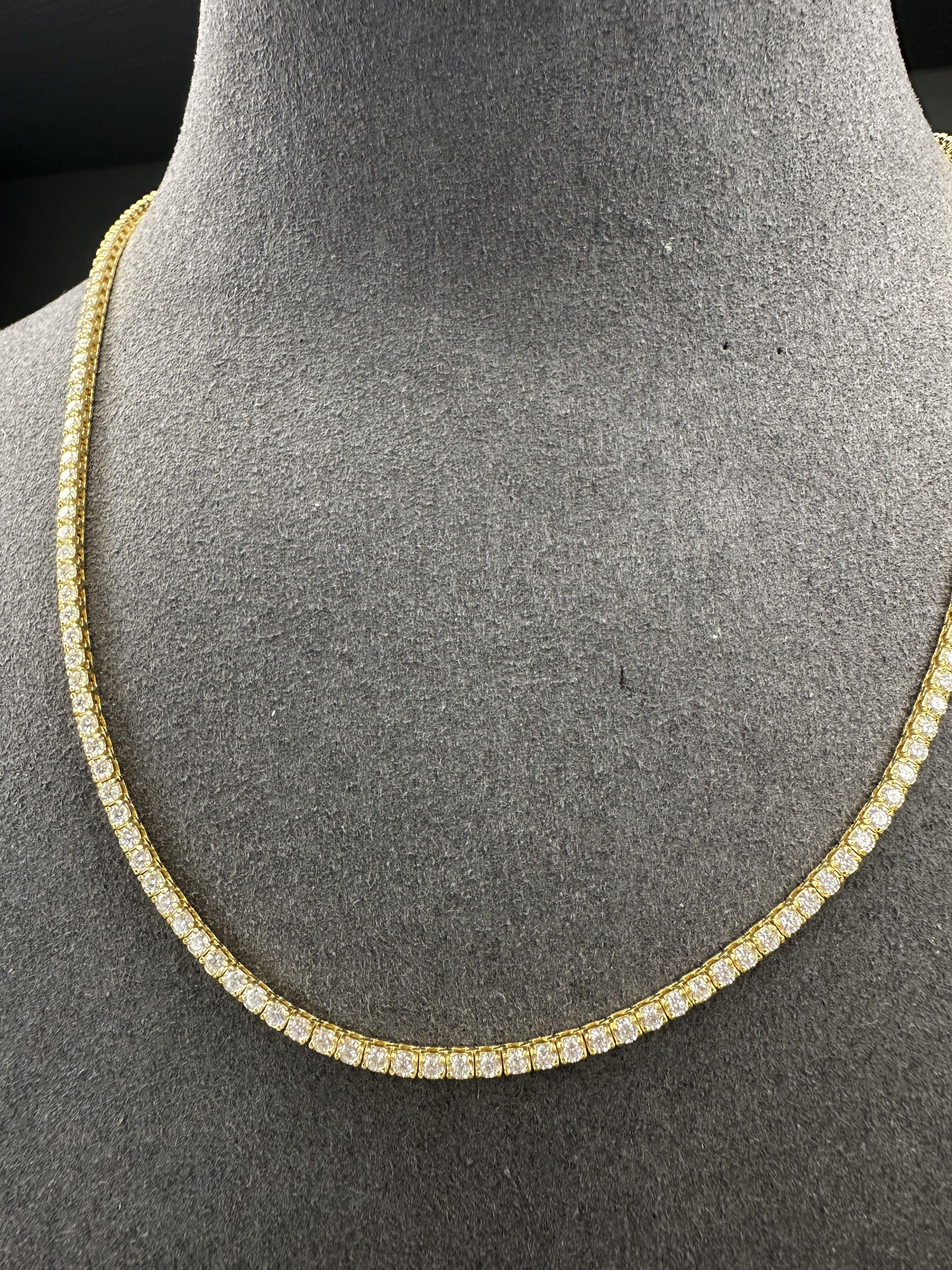 2MM MOS FULL GOLD TENNIS NECKLACE(MOS4)
