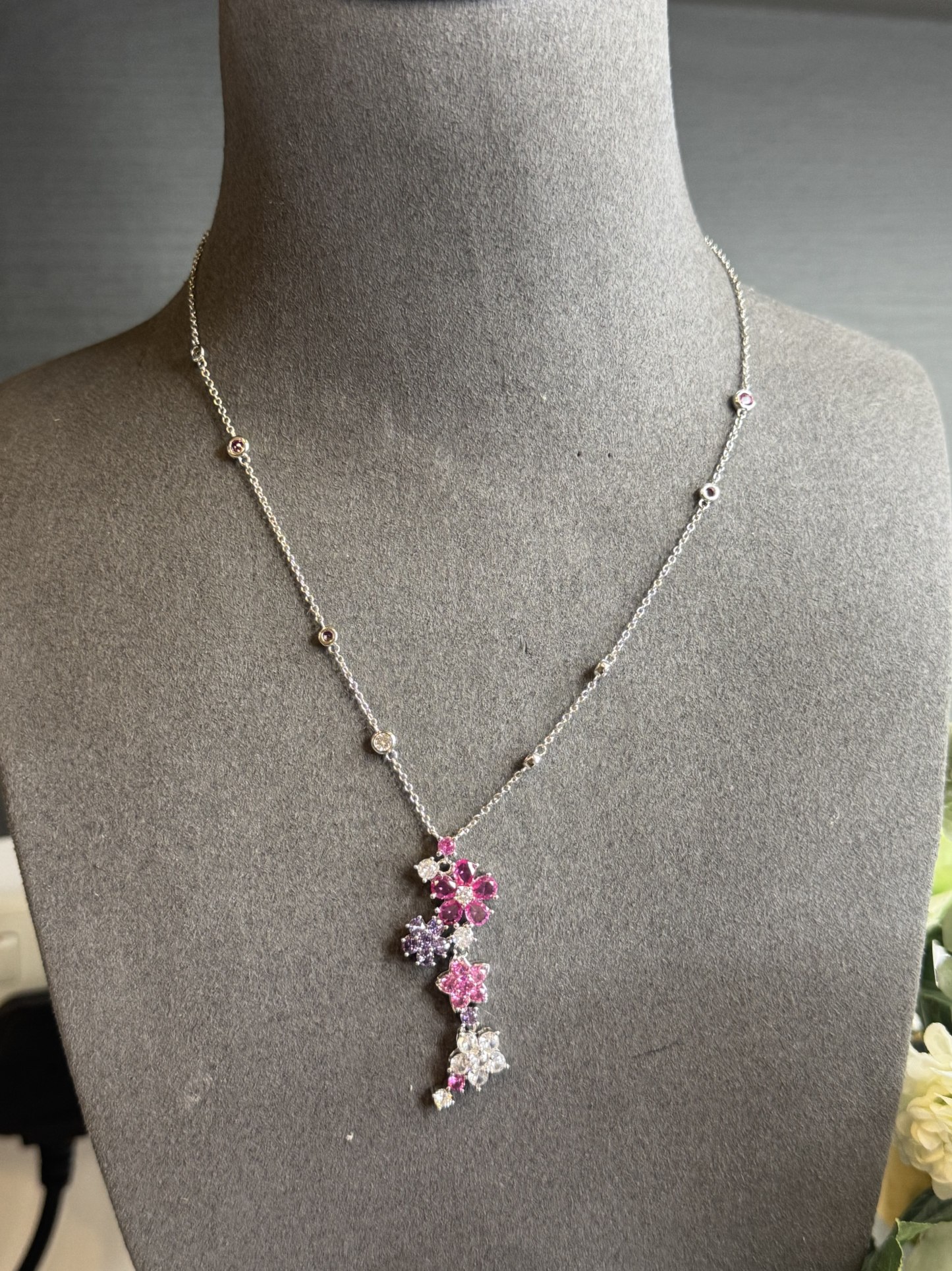 N20 FLOWER PURPLE NECKLACE