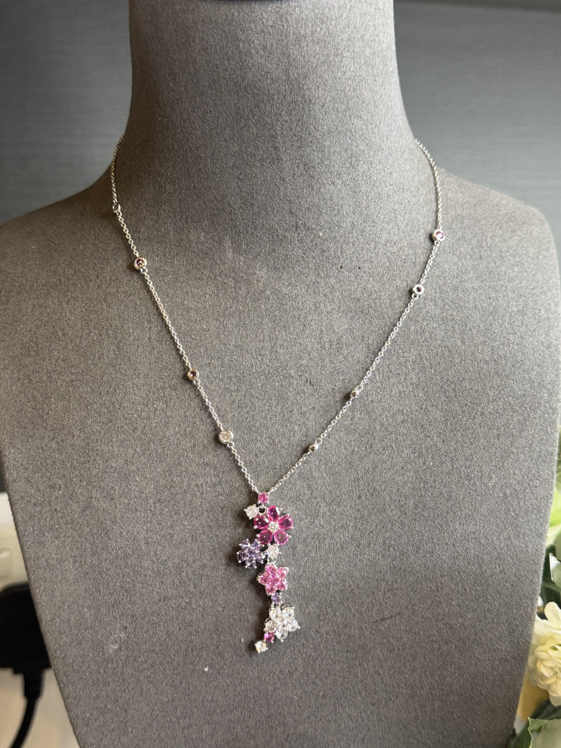 N20 FLOWER PURPLE NECKLACE