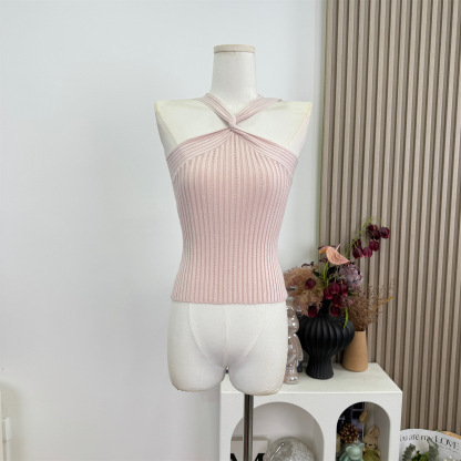 C20 2026 Spring/Summer New Design Knitted Vest with Twist Detail