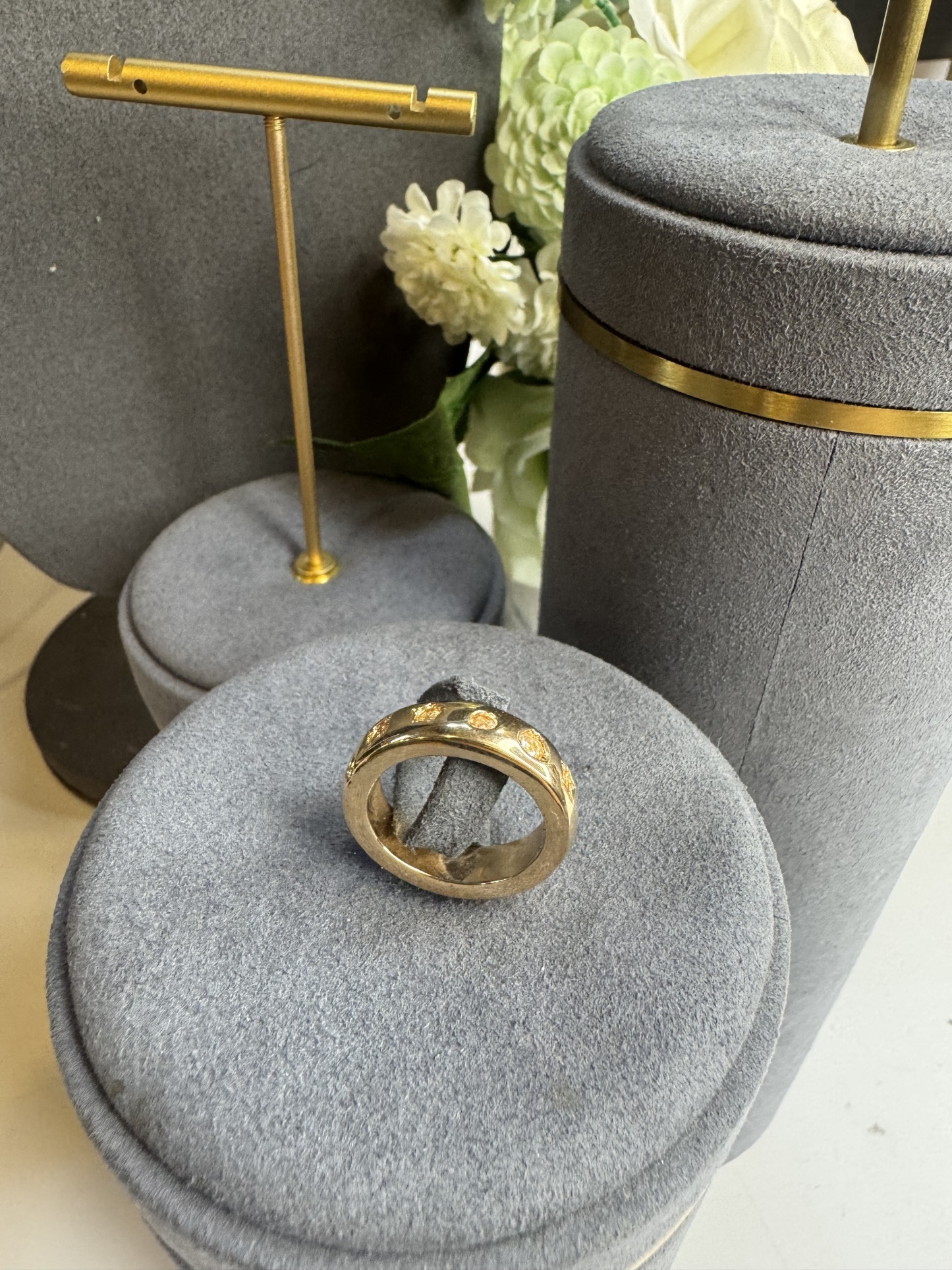 R25 SMALL WHEEL ROSE GOLD RING