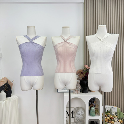C20 2026 Spring/Summer New Design Knitted Vest with Twist Detail
