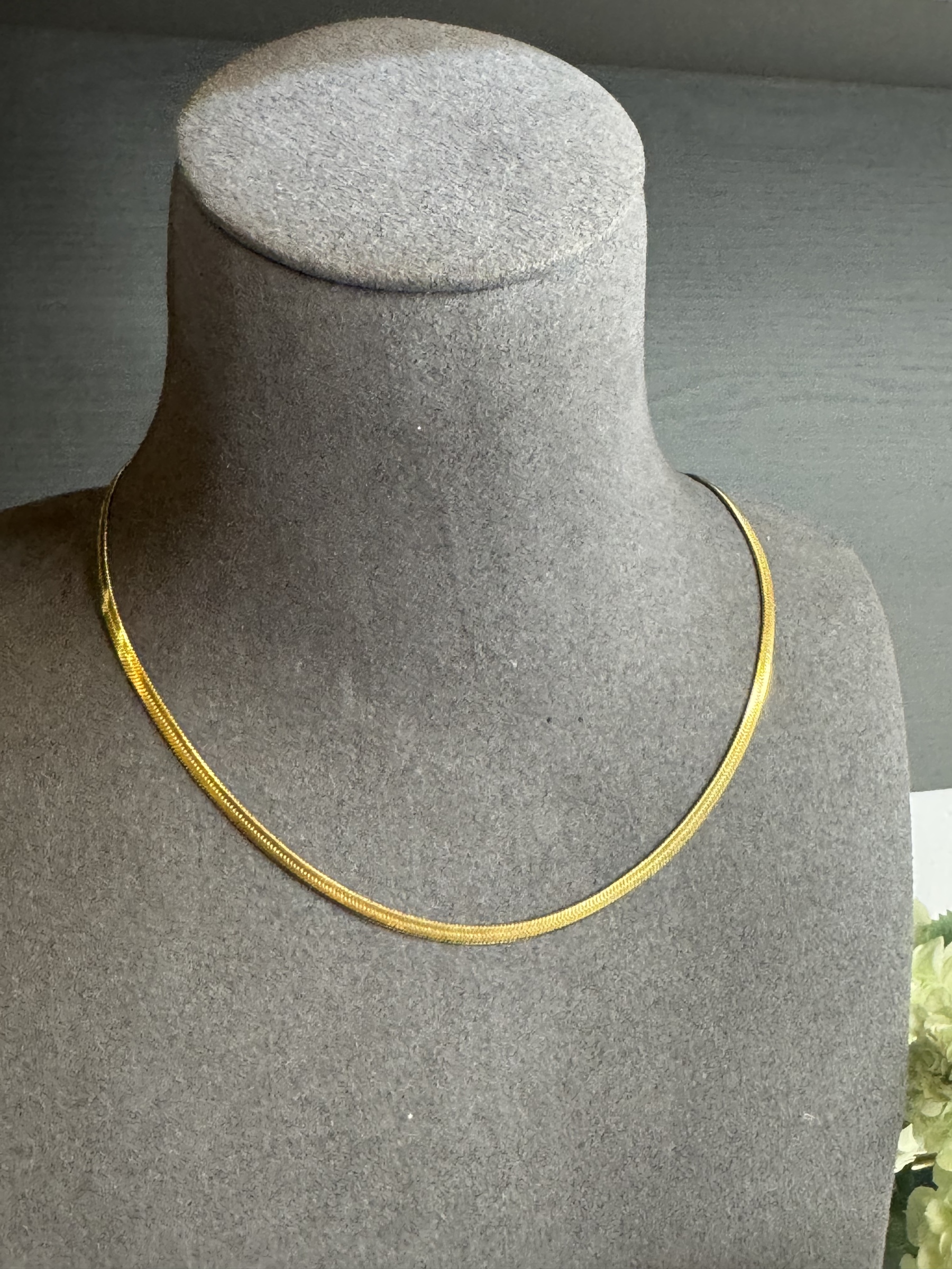 n22 snakebone gold 45cm necklace