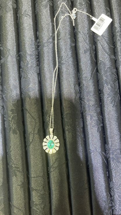 H11 3CT SWANEGG PARAYIBA SURR DIA NECKLACE