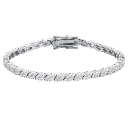 Moissanite prismatic bracelet for women, made of sterling silver, with a niche design, fully encrusted with diamonds, simple and versatile, eye-catching and sparkling, cross-border jewelry