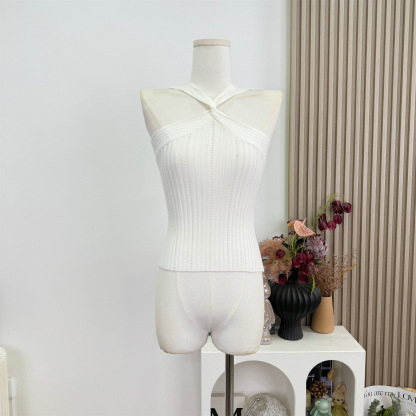C20 2026 Spring/Summer New Design Knitted Vest with Twist Detail