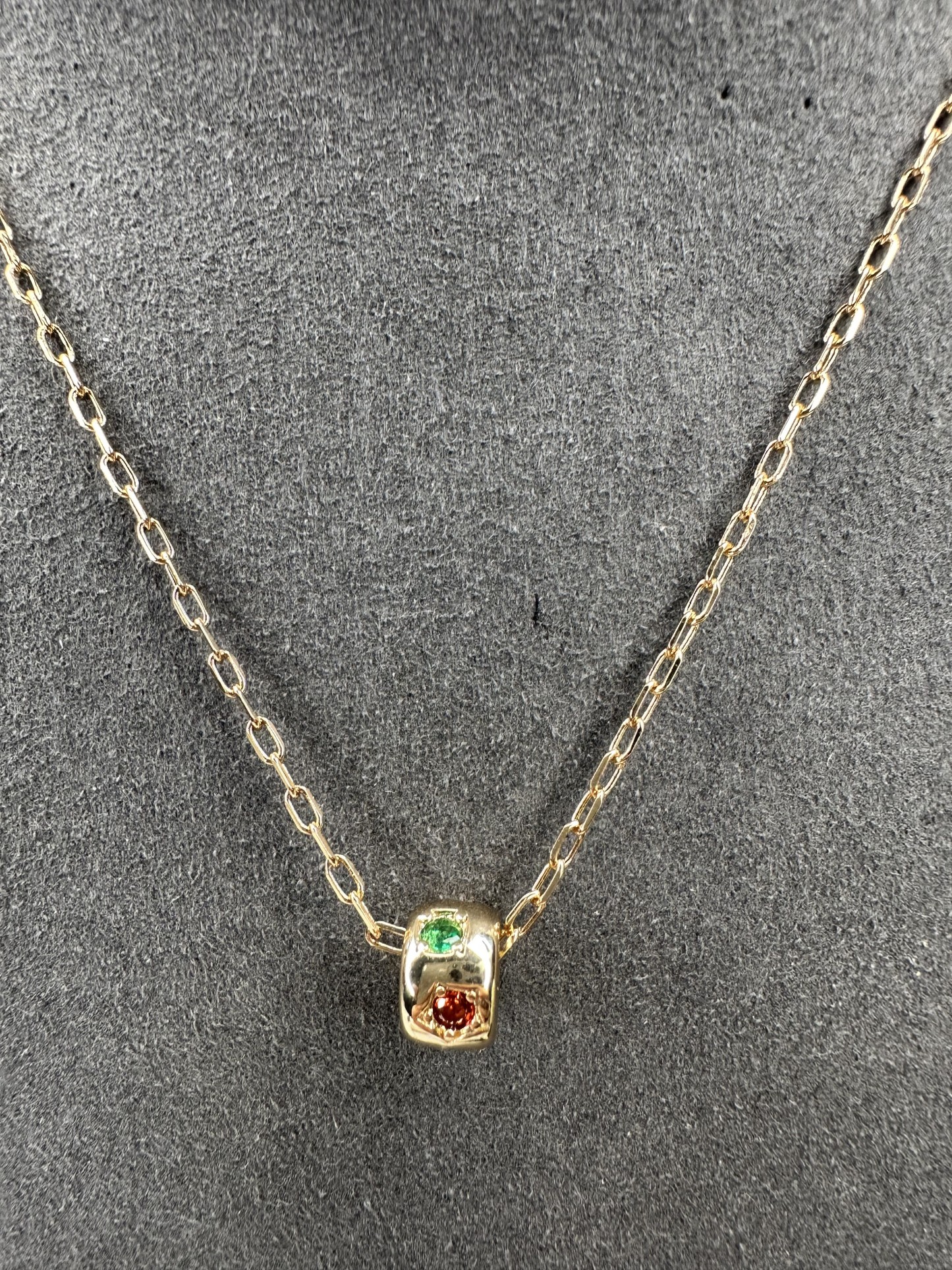 RAINBOW WHEEL 360 GOLD NECKLACE(N15)