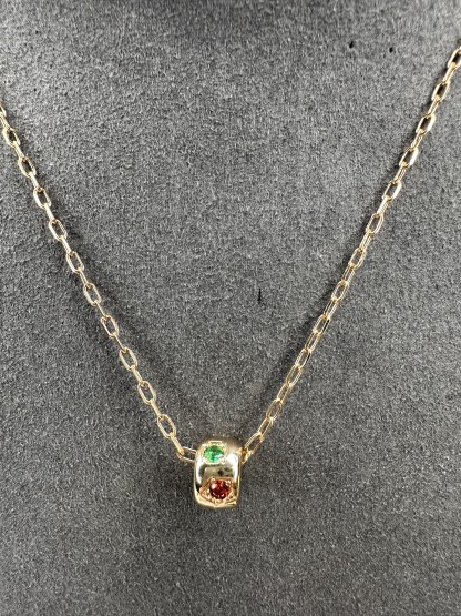 RAINBOW WHEEL 360 GOLD NECKLACE(N15)