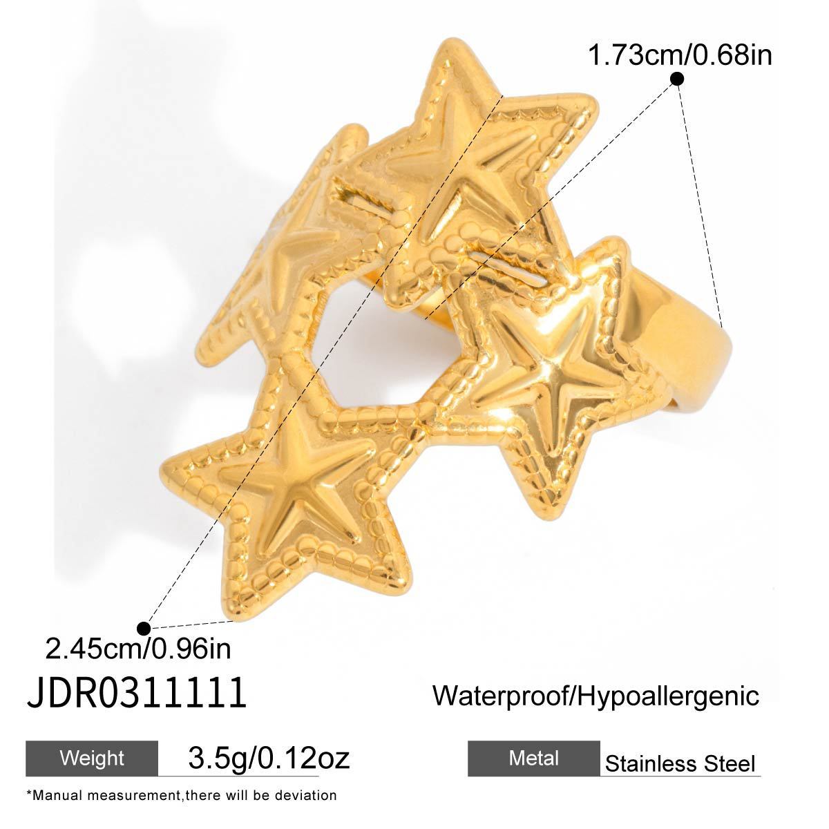 Jieding titanium steel zircon ring, light luxury high-end jewelry, non-fading women's ring, stainless steel cross-border accessory