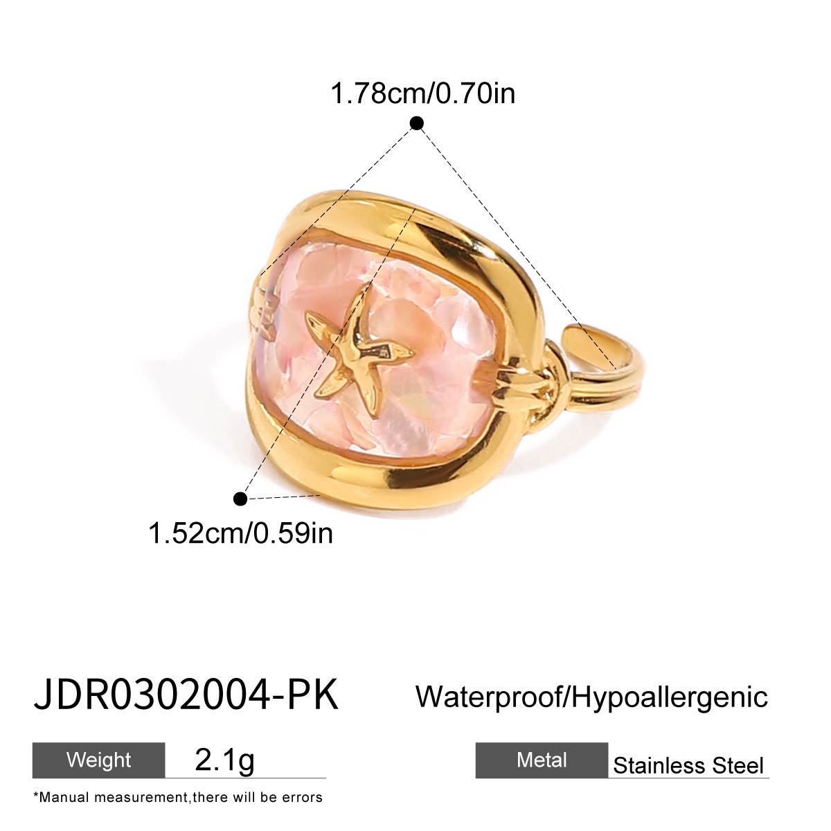 Jieding titanium steel zircon ring, light luxury high-end jewelry, non-fading women's ring, stainless steel cross-border accessory