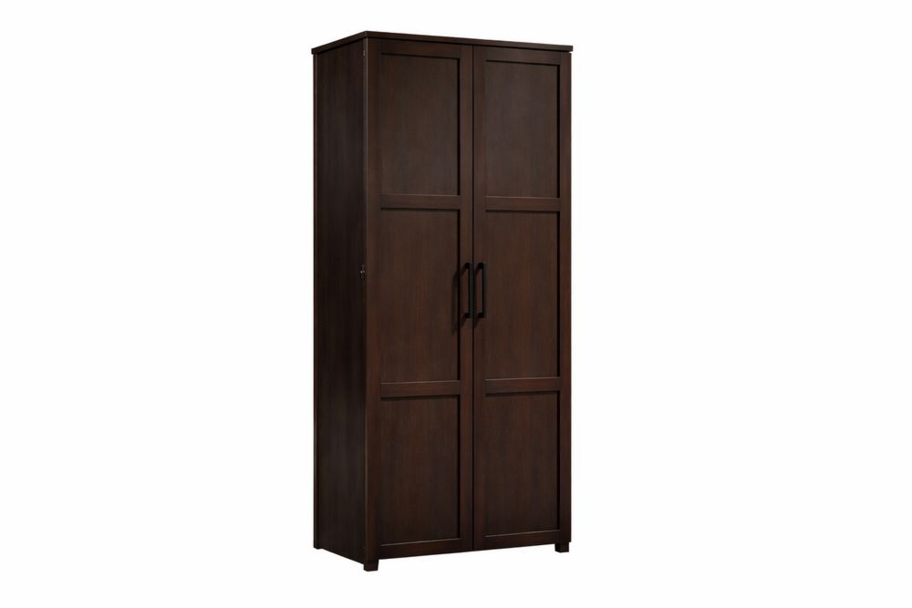 MDF Wardrobe Closet with Adjustable Shelves Brown-Interanil