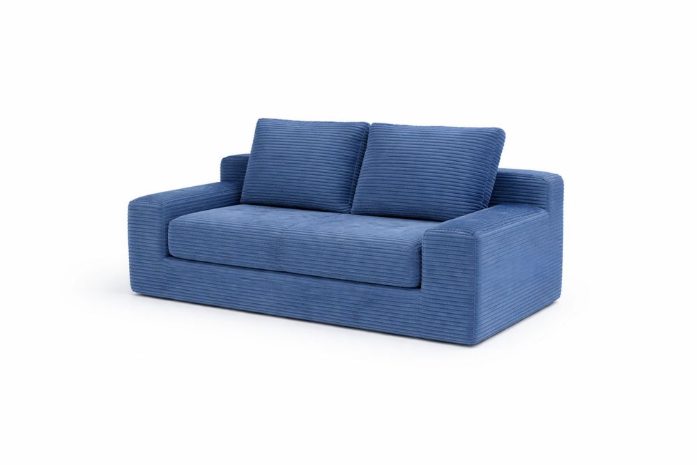 Corduroy Loveseat 2-Seater Sofa with Cushioned Back-Interanil