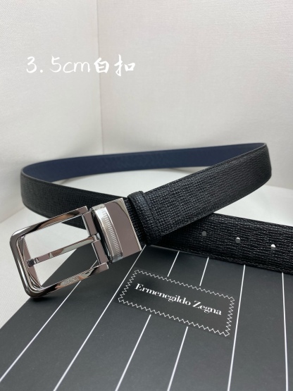 傑尼亞男士腰帶- 寬度35MM 精品扣精工打造  進口小牛皮 獨特設計工藝 手感柔軟 可以裁剪