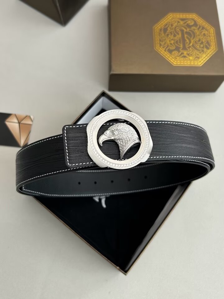 【史蒂芬】原版樹皮紋牛皮腰帶，搭配新款不鏽鋼鷹頭鑽扣，寬度3.8cm，雙面可用，長度不可調節，需要選擇合適的尺碼。具有獨特吸引力！