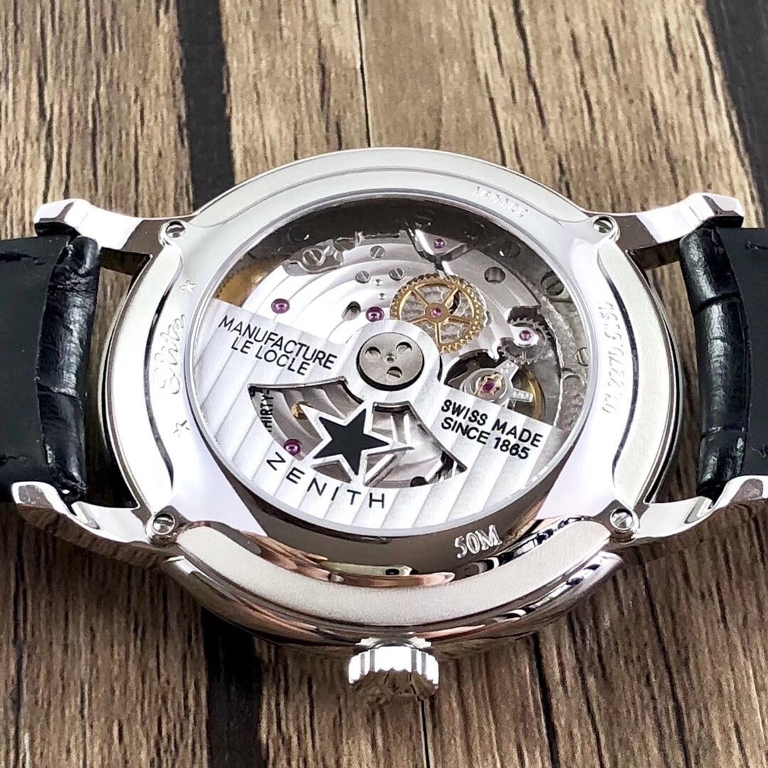 【真力時】菁英系列：一切來得剛剛好！
  機芯：進口9015改制ELITE6150型號-剛剛好
  表殼：原版開模42MM/316L精鋼-剛剛好
  玻璃：弧形雙面防眩處理藍寶石-剛剛好
  字面：字釘鐫刻/鍍銠太陽紋/琢面指針-剛剛好
  皮帶：精選意大利牛皮+膠質底皮-剛剛好
  表扣：原版制動折疊扣-剛剛好
原版開模超級復刻，歷盡兩年時間突破各種工藝難關，到達一切剛剛好的效果！