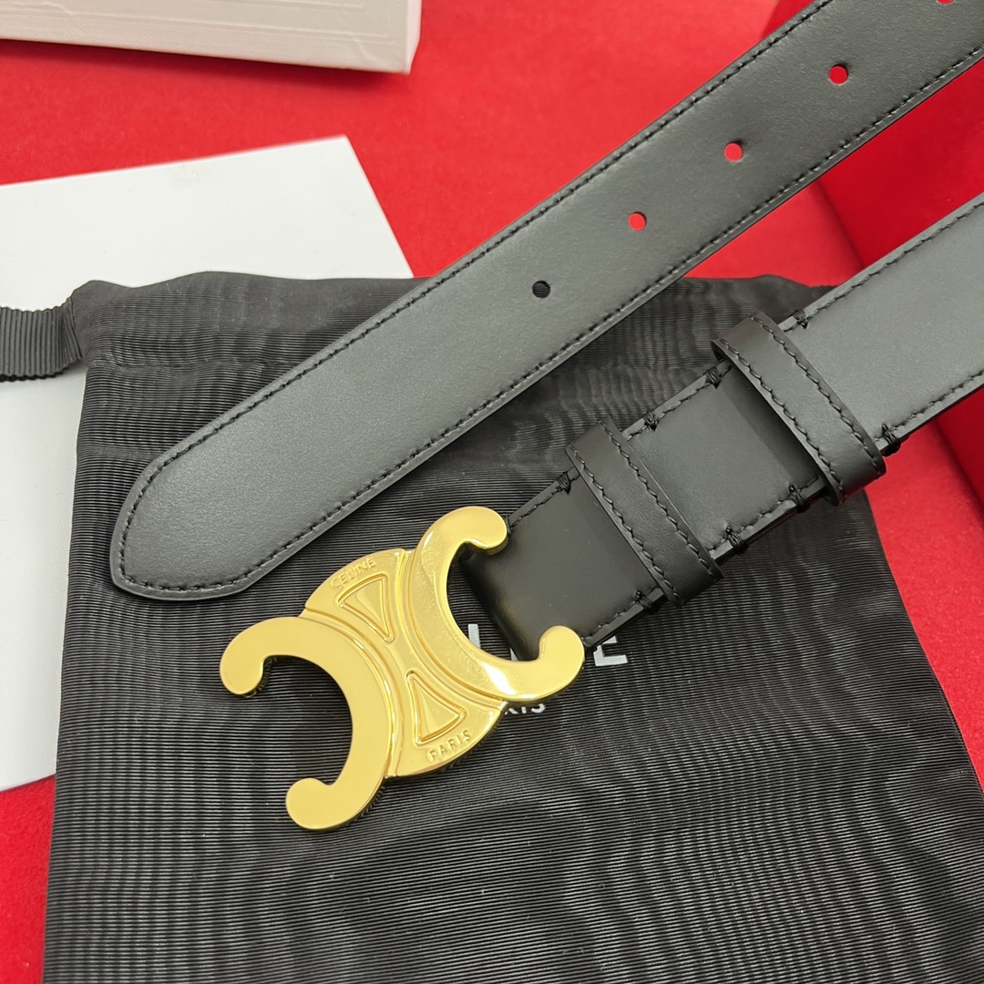 Celine/賽琳 款凱旋門腰帶 寬度3.0cm 男女通用款 💯採用數量稀少的原廠專用小牛皮 搭配精緻凱旋門搭扣 獨家頂級手工 進口邊油
