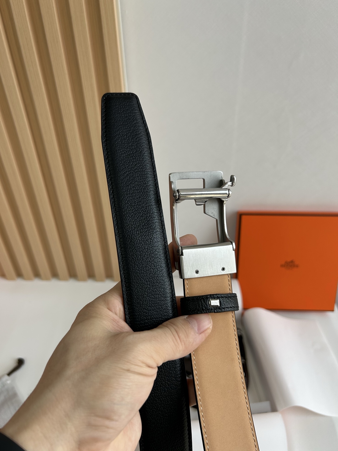 【H家】 新款紋路小牛皮腰帶，寬度3.5cm，搭配新款不鏽鋼自動扣，手感極佳、可以任意裁剪、永恆而經典！轉圖必大賣
