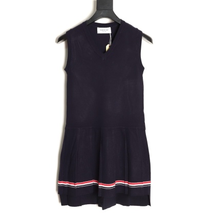 🔝THOM BROWNE TB 彩條V領羊毛針織連衣裙
原版定制面料 輔料 
尺碼：1 2 3