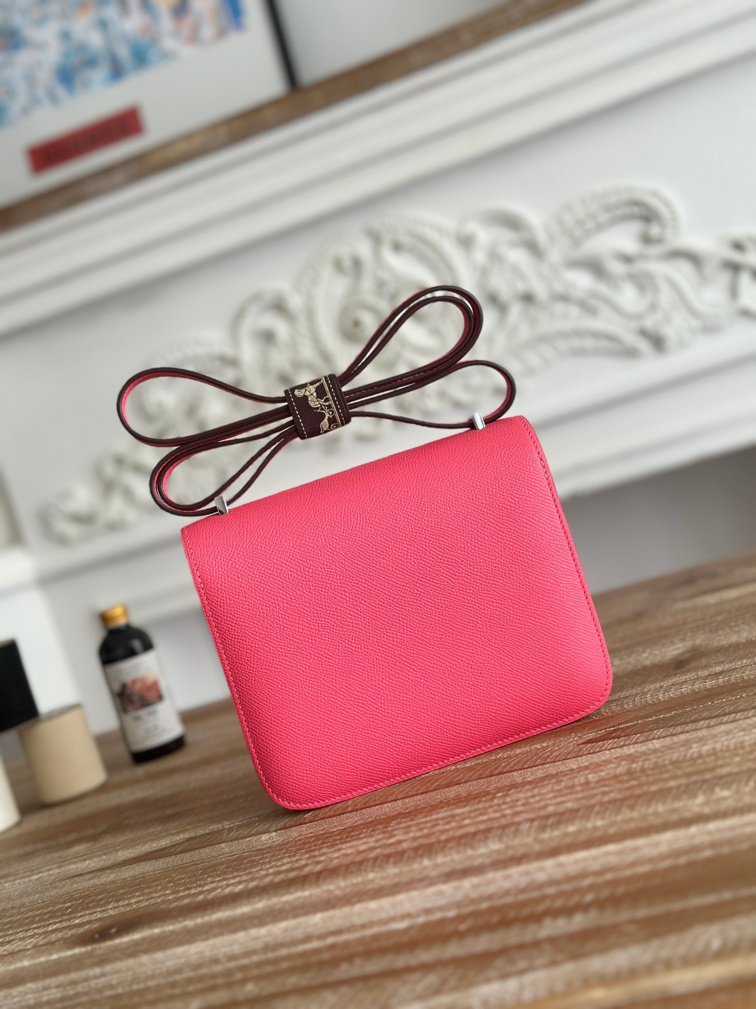 康康  空姐包  
constance  19cm  
epsom掌紋小牛皮  半收工  蠟線縫製