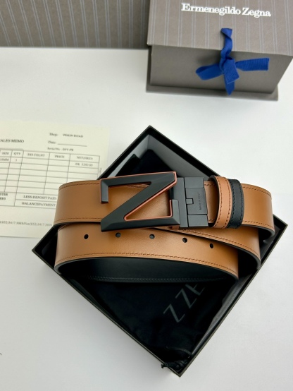 傑尼亞【Zegna】何謂當代男士 活動造型 系列，新款純銅旋轉Z字扣，雙面可用 隨心搭配，寬3.5cm，男士風尚的全新概念.