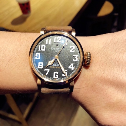 真力時 大飛 新款限量版原裝1:1 殼套 45mm*14mm  8215自動機械機芯 零返修 藍寶石玻璃 超級瑞士夜光 高檔進口瘋馬皮！！！