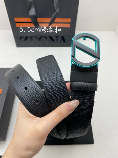 傑尼亞男士腰帶- 寬度35MM 精品扣精工打造  進口小牛皮 獨特設計工藝 手感柔軟 可以裁剪